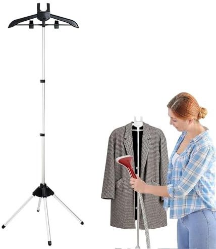 Soporte Plegable para Plancha de Vapor - Percha para Ropa Con Soporte de Vapor (Negro)
