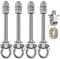 SELEWARE 4er Deckenhaken Holzbalken Schaukelhaken Schaukel - 304 Edelstahl Schwerlast Drehbare Deckenhalterung mit Lagern für Trapeze Yoga Gym – Indoor/Outdoor Schwerlasthaken