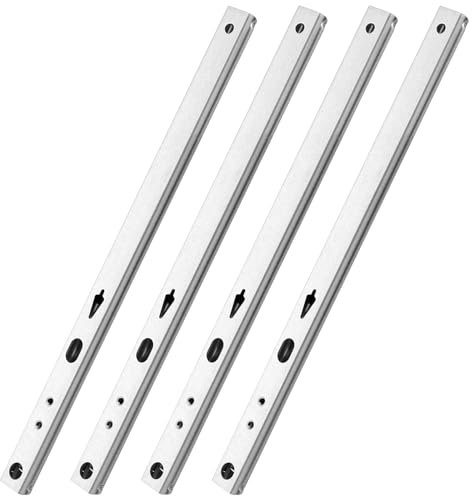 MUNGHOK 4 Stück Schubladenschienen Teilauszug, 246 x 17mm Schubladenauszug, Teleskopschiene, Rollenauszug, Kugelführung Vollauszug für Schubladen Schienensystem