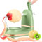 Manual Hand Crank Apple Peeler, Corer and Slicer – Suction Non Slip Counter Grips - Stainless Steel Blades – Peels, Cores and Cuts in Seconds for Home Kitchen Quick Applesauce Pie Making (Light green)
