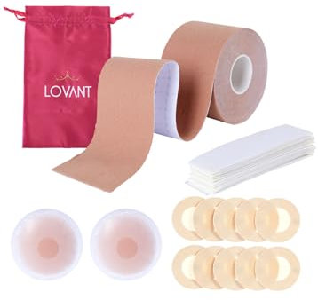 LOVANT Boob Tape,Klebe BH Push up,Klebe BH große Brust, Klebe-BHS,BH klebepads,gobraless,unsichtbarer BH, nippelpads Push up,Boobie Tape,nippel Tape,Rückenfrei,boobytape,BH trägerlos große brüste