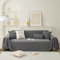 Chenille-Sofa-Überwurfdecke, 180 x 130 cm, groß, Einsitzer-Sofabezug, doppelseitig und einfach zu verlegen, Ecksofa-Schutz für Wohnzimmer, Dekoration (Dunkelgrau)