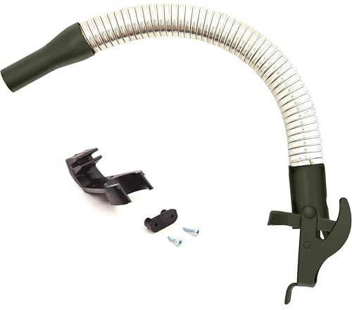 BW® Ausgießer flexibel für Metall Benzinkanister 5/10 / 20 Liter – 38cm Flexrohr Spout 25mm für Diesel inkl. Halterung für Kraftstoffkanister - Bronzegrün - RA 6031-F9 - Made in Europe