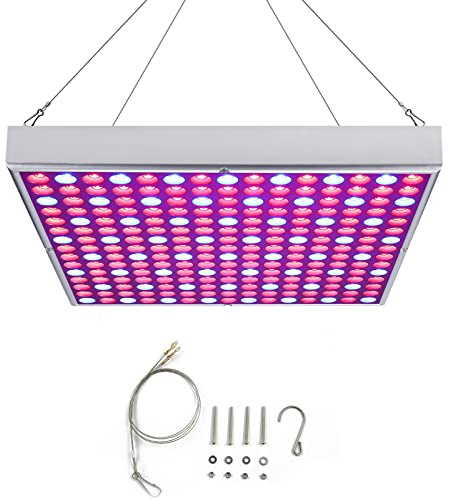 Yugodex 15W LED-Pflanzenlicht, Pflanzenlampe Led Vollspektrum, Quadratisches Indoor-Pflanzenlicht, 225pcs rotes und blaues LED-wachstumslampe für pflanzen, 1350LM für Gemüse und Blumen.