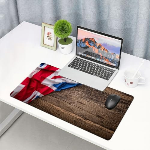 QRFASFZO Tappetino per mouse da gioco,90x40 cm,tappetino scrivania grande dimensioni con base in gomma antiscivolo,L'economia del Regno Unito è scesa meno del previsto