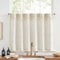 Vangao Rideau Cuisine Court à Franges Beige Aspect Lin L125 x H90 cm Lot de 1 Passe Tringle Salon Petit Fenetre Rideau Brise Bise sous evier Vintage Boheme Café Intérieurs Chambre Placard Caravane
