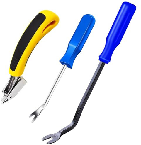 Kissmii 3-Teiliger Klammerentferner, Robustes Polsterklammerzieher-Werkzeug mit Ergonomischem, Puller-Werkzeug, Nagelzieher B
