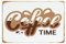 Oudrspo Vintage Coffee Time Cafe and and Coffee Station Modern Breakfast Poster Metal Aluminium Tin Sign 12x16 Inch Wall Decor
