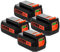 4Ah Replacement Battery Compatible with Black and Decker 40V LBX2540, LBX1540, LBX2040, LBXR36, LBXR2036, LBXR36-2, LST540, LCS1240, LST136W Cordless Power Tools (4pcs battery)