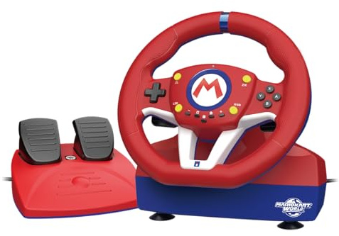 Hori Volante da corsa Mario Kart Racing Wheel Pro Mini per Nintendo Switch 2, Switch, Switch OLED e PC - Licenza Ufficiale Nintendo