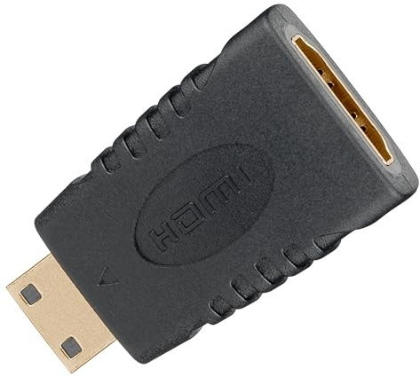 Goobay 68841 HDMI auf Mini HDMI Adapter / UHD 4K mit 60 Hz 2160p / Adapterstecker HDMI Buchse auf HDMI Mini Stecker Typ C Konverter / TV Monitor Projektor / Schwarz