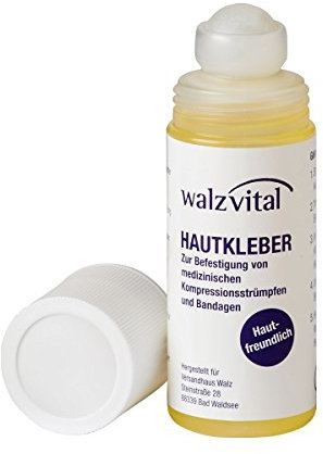 COMPRESSANA FIX Haftlotion - Hautkleber für Kosmetik, Stütz- und Kompressionsstrümpfe - 60 ml - im praktischen roll-on Klebestift