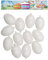 Idena 736364 - Kunststoffeier, 12er Pack, Größe 4 cm, Weiß, Eier, Ostern, Basteln, Dekoration, Osterei, Osterhase, Nest