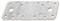 Alberts 339050 Flachverbinder | sendzimirverzinkt | 133 x 55 mm | 15er Set