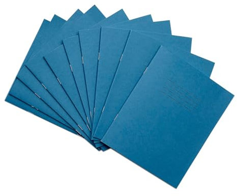 Rhino A5+ Exercise Books, 80-Page / 5mm Squared Paper Notebook, 100-Pack, 9 x 7 Writing Book, Office & School Stationery Supplies, Light Blue