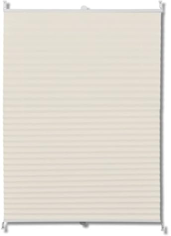 vidaXL Plissee 90x150cm Creme Klemmfix Faltrollo Jalousie Plisseerollo Rollo