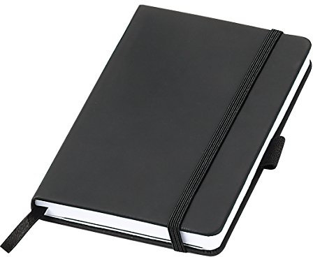 elasto form Notizbuch A5 Kariert Hardcover - Agenda - 70g/m² Papier Weiß 96 Seiten | Tagebuch Schreibblock Notizblock Noitzheft Din A5 Business Journal