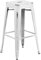 Flash Furniture Kai Barhocker in handelsüblicher Qualität, 76,2 cm hoch, rückenfrei, Metall, Used-Look, für drinnen und draußen, 4 Stück