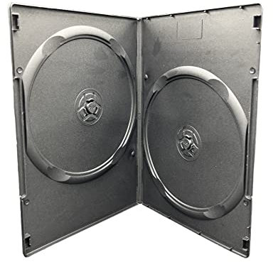 100 x doppio nero 7 mm spine DVD/CD/BLU RAY case by Dragon Trading®