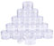 BENECREAT 16 Pack 25ml Empty Clear Plastic Bead Storage Container jar with Rounded Screw-Top Lids for Beads, Nail Art, Glitter, Make Up, Cosmetics and Travel Cream