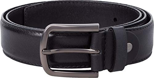 BRAX Herren Style Rindsleder Uni Sportlich Gürtel, Black, 673 (Herstellergröße: 85)