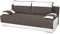 mb-moebel Couch mit Schlaffunktion und Bettkasten Schlafsofa 200cm Breit Gästebett Kindersofa Wohnzimmercouch Bettsofa 3 Sitzer Sofa Ausziehbar Sitzbank 196x92x85 cm Nisa (Braun + Weiß)