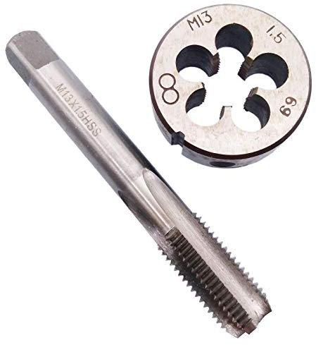 HSS M13 x 1,5 mm Gewindebohrer und M13 x 1,5 mm Schneideisen metrisches Gewinde rechts