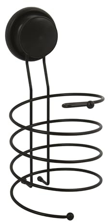 Spirella MSV Fönhalter, Haartrocknerhalter aus robustem Edelstahl matt zum Schrauben und Bohren HxBxT: 6x9x12 cm