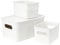 Tatay 7010901 Multipurpose Organizer Basket Set with Lid, 3X White, Medium