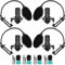 Movo PodPak4A 4-Pack Universal XLR Condenser Microphone Podcast Equipment Bundle for 4 - Includes Cardioid Mics, Desk Mount Stands, Shock Mounts, Pop Filters, and Audio Cables - Podcasting, YouTube