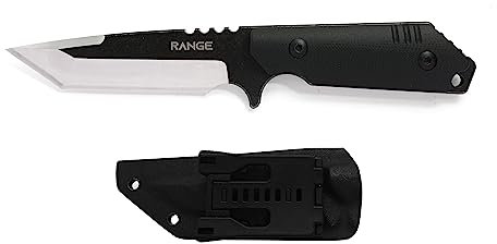 Range HK08 Coltello da caccia in acciaio inox 420, 22,8 cm, lama 11,7 cm x 11,1 cm impugnatura antiscivolo G10