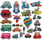 Car Iron on Patches, Woohome 23 PCS Car Sew-on Applique Sew On Patches for Kids DIY Crafts Clothing Jeans Jackets Bags Iron-on Repair Kit