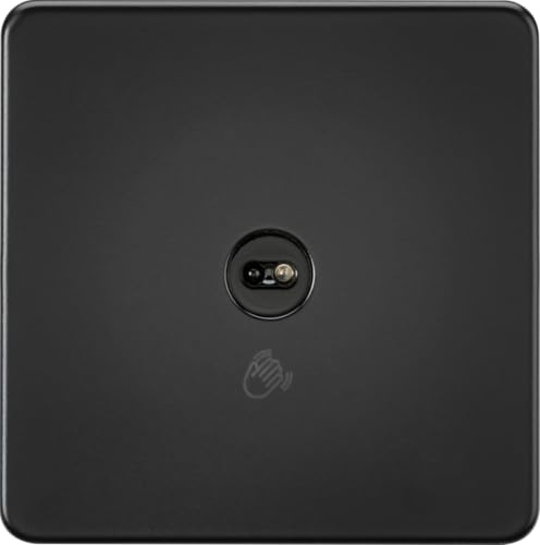 230V 1G 1-Way Touchless Switch - Matt Black