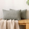 EMEMA Kordsamt Kissenbezug Granulat Dekorative Sofakissen Dekokissen Kissenbezüge Couchkissen Kissenhülle Weich Kissen Bezug Zierkissen für Sofa Couch Wohnzimmer 2er Set 30x50 cm Hellgrau