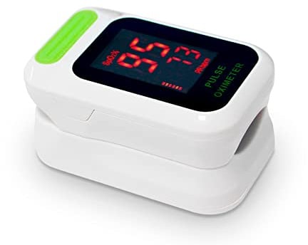 QUIRUMED Fingerspitzen-Pulsoximeter, mit OLED-Display, Sauerstoffsättigungsmesser (SpO2), Fingererkennung, automatische Abschaltung, geringer Stromverbrauch, sofortige Messung