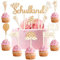 Humairc 2025 Tortendeko Einschulung 10tgl. aus Holz Junge Mädchen Schulkind Zuckertüte Cake Topper ABC 123 Cupcake Torte Deko Kuchendeko Schulanfang