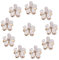 Vesaneae 10 Pezzi Clip Capelli, Tornante per Capelli Diamantati, Eleganti Piccole Mollette con Fiore, Forcina Antiscivolo, Capelli Fermaglio per le Donne, Pinze per Capelli in Metallo (White)