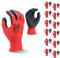 Durabull Arbeitshandschuhe für Herren - 12 Paar. Latexhandschuhe, für Gartenarbeit, mechanische Werkstatt, und professionellen Gebrauch. Wasserdichte Arbeitshandschuhe - (Größe 10, Rot)