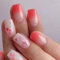 Ceboic Faux Ongles Français Court Carré Ongles à Coller Fleurs Blush Brillant Capsules Ongles 24 Pièces Ballerine Acrylique Presse sur Ongles pour Femmes et Filles