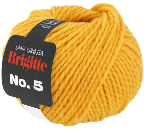 LANA GROSSA Brigitte Nr.5 | 2-fach verzwirntes Merino-Dochtgarn | Handstrickgarn aus 100% Schurwolle (Merino extrafein) | 50g Wolle zum Stricken & Häkeln | 75m Garn FB 10