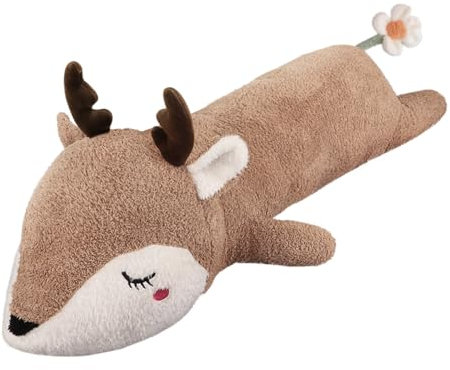 Seitenschläferkissen Tierform Kuschelkissen Kinder Liegekissen Flauschig Umarmungskissen Weich Komfortkissen Kuschelig Schlafkissen Langkissen Niedlich Sofa Kissen für Mädchen Damen Geschenk Rosa
