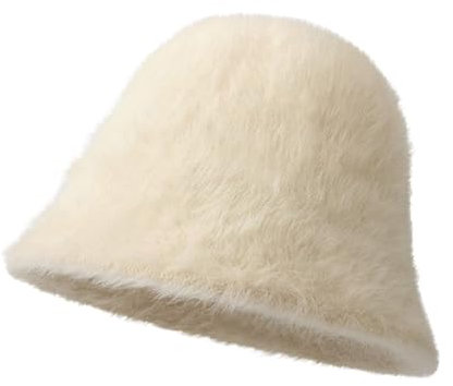 LTWOTEJNG Verdickter Kaltplüsch-Beckenhut für Damen mit warmem Farbverlauf, Fischerhut Anglerhut Saufen (Khaki, One Size)