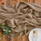 AOKSUNOVA Käsetuch Tischläufer Braun Hochzeit Tischläufer Musselin Stoff Dekostoff 4 m x 80 cm