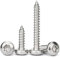 M4 x 12mm Self Tapping Screws, 100 Pcs Torx Pan Head 304 Stainless Steel Screws, Fasteners Bolts for Plastic Wood Furniture and Drywall