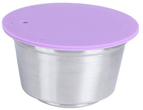 Capsule de café en acier inoxydable réutilisable et rechargeable pour cafetière Dolce Gusto, violet