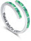 Glaube Liebe Hoffnung Ring 925 Sterling Silber Grün Opal Ring Verstellbare Ringe Opal Schmuck für Frauen Mädchen Geburtstag