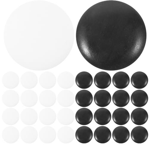 Abaodam 100 Stück Go-Spielsteine Go-Bretter Spielsteine 50 Schwarze Und 50 Weiße Steine Chinesisches Strategiespiel Für Anfänger Teenager Erwachsene