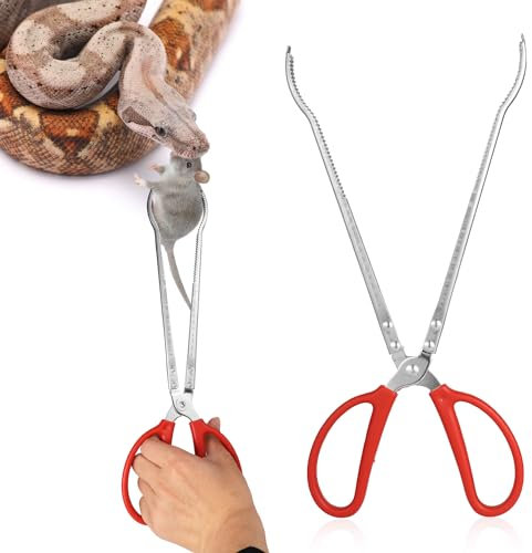 lasuroa Pinze per Alimentazione Rettili, 36,5cm Pinze per Alimentazione Serpenti Pinzette Lunghe per Terrario Accessori in Pitone Sferico di Mais Axolotl Drago Barbuto Accessori per l'Alimentazione