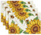 Tarklanda Set di 4 tovagliette Girasole Tovagliette Floreali Gialle Tovagliette stagionali estive Decorazione per Cucina, Vacanze, Feste, 30x45 cm