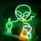 Laybasic Alien Neon Schild Dimmbar Bier Leuchtreklame, Groß 40x30cm Beer LED, USB oder Batteriebetrieb, für Bar Party Nachtclub Restaurant Store Feier Mann Höhle Geburtstag Wanddeko